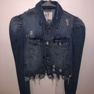 Zara Denim Jacket w/ Puffed Sleeves